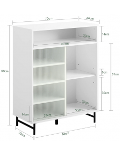 Reol i metal og møbelplade... 2