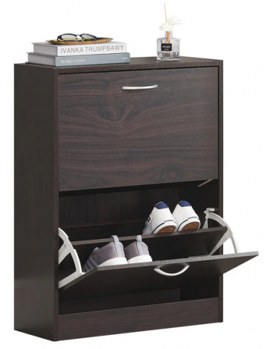 Skoskab i møbelplade H80 x B60 cm - Brun