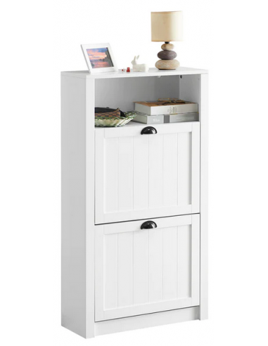 Skoskab i mdf H110 x B60 cm - Hvid