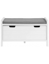 Skobænk i mdf og polyester H50 x B91 cm - Hvid/Grå