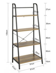 Reol i metal og møbelplade... 2