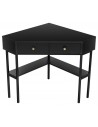 Hjørneskrivebord i metal og møbelplade 70,5 x 70,5 cm - Sort
