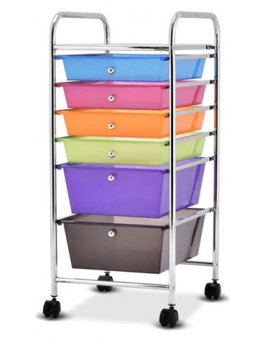 Rullevogn med skuffer i metal og...