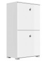 Skoskab i mdf og møbelplade H95,7 x B52,4 cm - Mat hvid/Hvid højglans