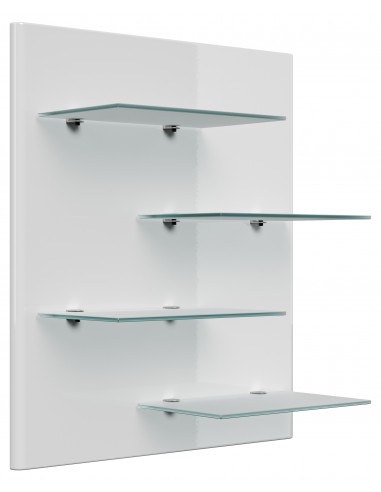 Hylde i mdf og glas H60 x B52 cm -...