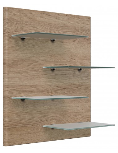 Hylde i mdf og glas H60 x B52 cm - Eg