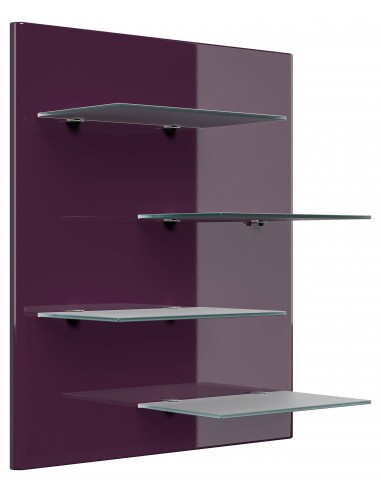 Hylde i mdf og glas H60 x B52 cm -...