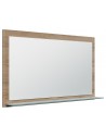 Vægspejl i mdf og glas H60 x B104 cm - Eg