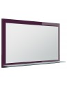 Vægspejl i mdf og glas H60 x B104 cm - Brombær højglans