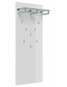 Garderobe med knager i mdf og glas H160 x B70 cm - Hvid højglans