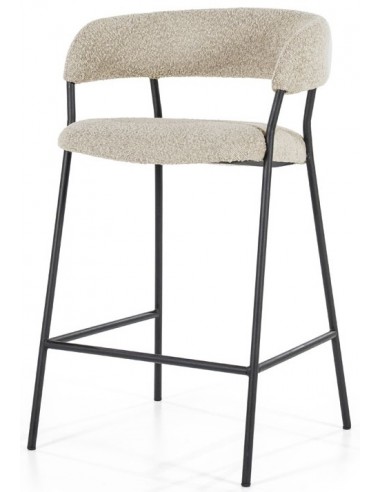 Luca barstol i metal og bouclé H90 cm...