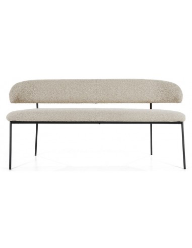 Luka bænk i metal og bouclé B160 cm -...