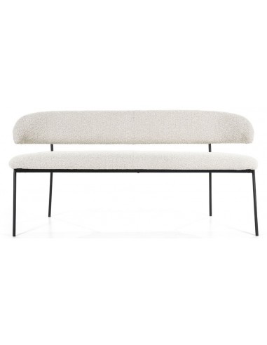 Luka bænk i metal og bouclé B160 cm -...