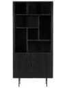 Remi Vitrineskab i metal og mangotræ H200 cm - Sort/Sort