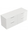 Væghængt garderobe i mdf H44,6 x B104,9 cm - Hvid højglans