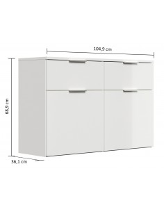 Væghængt skoskab i mdf og... 2