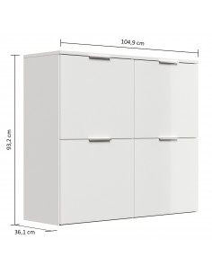 Væghængt skoskab i mdf og... 2