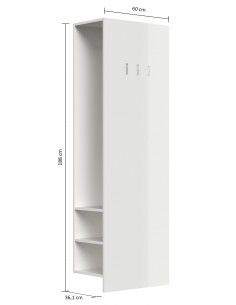 Garderobe i mdf H188 x B60... 2