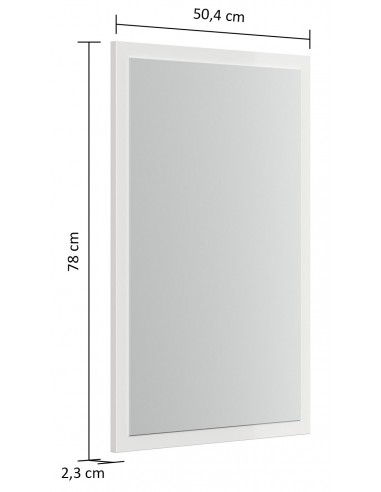Vægspejl i mdf og glas H78 x B50,4 cm...