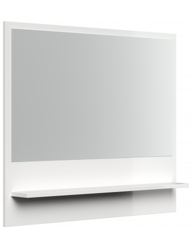 Vægspejl med hylde i mdf og glas H90...