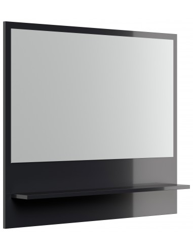 Vægspejl med hylde i mdf og glas H90...