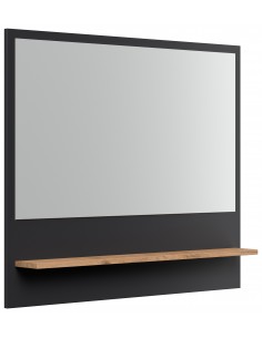 Vægspejl med hylde i mdf og...