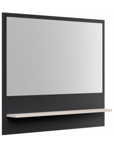 Vægspejl med hylde i mdf og...