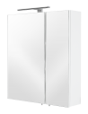 Spejlskab med 5W LED lampe i mdf og glas H68 x B60 cm - Hvid