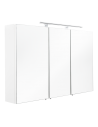 Spejlskab med 7W LED lampe i mdf og glas H68 x B110 cm - Hvid
