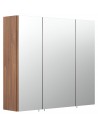 Spejlskab i mdf og glas H62 x B70 cm - Valnød