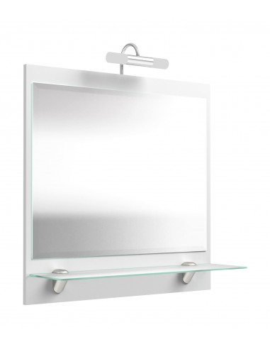 Spejl med 5W LED lampe i mdf og glas...