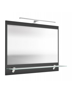 Spejl med 8W LED lampe i...