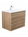 Artemis komplet badmiljø i mdf og keramik H61,6 x B75,5 cm - Sonoma eg
