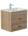Apollo Cottage komplet badmiljø i mdf og keramik H56 x B60,2 cm - Sonoma eg