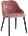 Twiggy spisebordsstol i træ og chenille H80 cm - Sort/Rosa