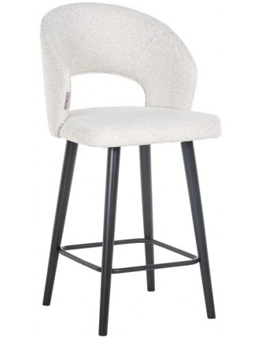 Savoy barstol i træ og bouclé H100 cm...