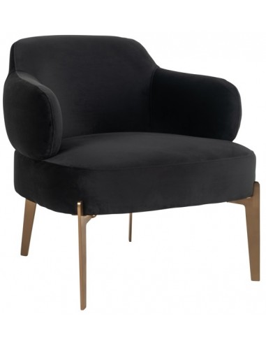 Venus lænestol i stål og velour H75...