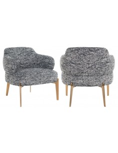 Venus lænestol i stål og...