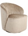 Sofia rotérbar lænestol i chenille H76 cm - Taupe