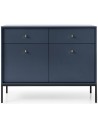 Mono sideboard i metal og møbelplade H83 x B103 cm - Sort/Navy