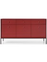 Mono sideboard i metal og møbelplade H83 x B153 cm - Sort/Bordeaux