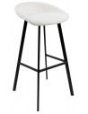 Lily barstol i teddy polyester H87 cm - Sort/Hvid