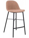 Jade barstol i bomuld H93 cm - Sort/Pink