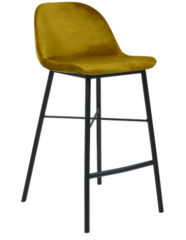 Jeff barstol i velour H93 cm -...