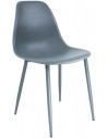 Yara spisebordsstol i metal og polycarbonat H85 cm - Mørkegrå
