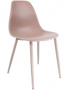 Yara spisebordsstol i metal og polycarbonat H85 cm - Rosa