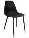 Yara spisebordsstol i metal og polycarbonat H85 cm - Sort