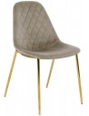 Tara spisebordsstol i metal og velour H84 cm - Guld/Champagne