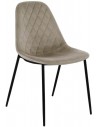 Tara spisebordsstol i metal og velour H84 cm - Sort/Champagne