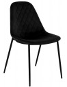 Tara spisebordsstol i metal og velour H84 cm - Sort/Sort